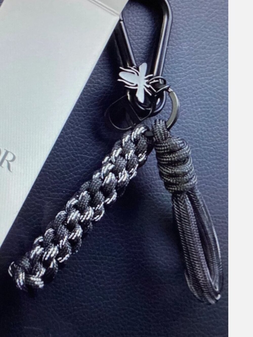 DIOR KEY RING CHAIN with CD LOGO and Bee New in Box - Picture 5 of 6